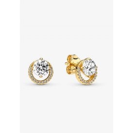 Pandora Sparkling Round Halo Stud Earrings 261248C01