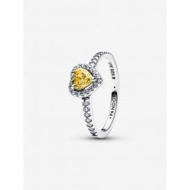Pandora Sparkling Elevated Heart Ring 198421C06-50