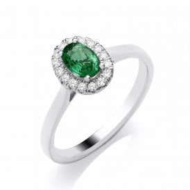 Andre Mich Emerald Oval Cut Ring R4353-64E Y 9