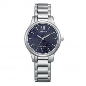 Citizen Ladies Eco-Drive Blue Patterned Dial Watch EM0899-72L