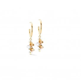 Coeur De Lion Dancing Crystals Earrings Gold-Beige 4639211016
