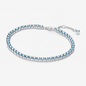 Pandora Sparkling Light Blue Tennis Bracelet 591469C03