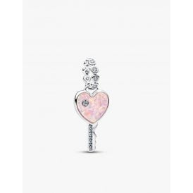 Pandora Opalescent Heart Key Dangle Charm 794427C01