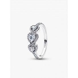Pandora Halo Heart Trilogy Ring 194413C01-50