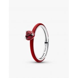 Pandora Red Chakra Heart Ring 193088C05-50