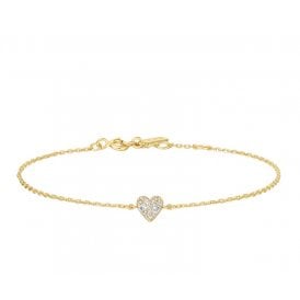 Ania Haie Gold Sweetheart Pavé Bracelet B064-01G