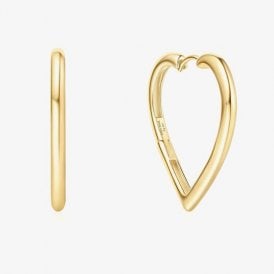 Ania Haie Gold Large Heart Hoop Earrings E064-07G