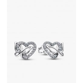 Pandora Entwined Heart & Butterfly Stud Earrings 294476C01