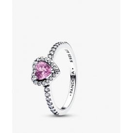 Pandora Elevated Light Purple Heart Ring 198421C12-50