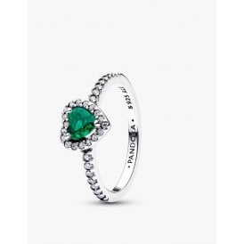 Pandora Elevated Royal Green Heart Ring 198421C07-50