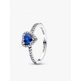 Pandora Elevated Princess Blue Heart Ring 198421C09-58