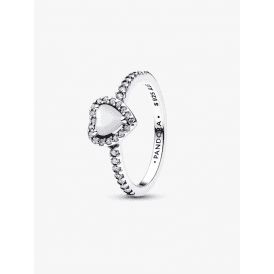 Pandora Elevated White Heart Ring 198421C11