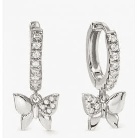Nomination Petit Sparkle Silver Butterfly Earrings 242305 040