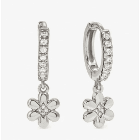 Nomination Petit Sparkle Silver Flower Hoop Earrings 242305 010