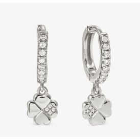 Nomination Petit Sparkle Silver Leaf Clover Earrings 242305 001
