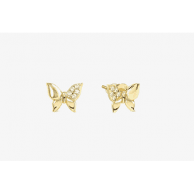 The Nomination Petit Sparkle Gold Butterfly Earrings 242304 042
