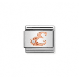 Nomination Letter E With CZ Composable Charm 430310/05