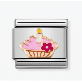 Nomination Family Pink Cupcake&Candle Composable Charm 430202/08