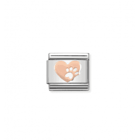 Nomination Heart With Paw Print Charm 430104/12