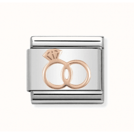 Nomination Classic Rose Gold Wedding Rings Charm 430104/13