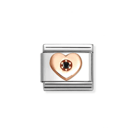 Nomination Black Heart CZ Composable Charm 430305/40