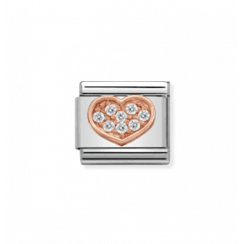 Nomination CZ Set Heart Composable Charm 430302/13