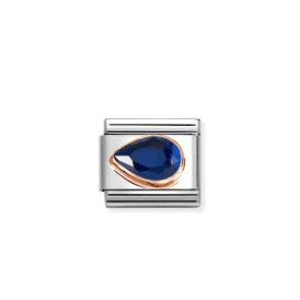 Nomination Classic Rose Gold Blue Drop Charm 430605/007