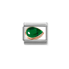 Nomination Classic Rose Gold Green Right Drop Charm 430606/004