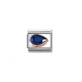 Nomination Classic Rose Gold Blue Drop Charm 430606/007