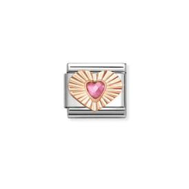 Nomination Classic Cubic Zirconia Pink Heart Charm 430610/003