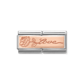 Nomination Classic Rose Gold Love Flower Double Charm 430710/14