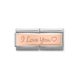 Nomination Classic Rose Gold "I love you" Double Charm 430710/04