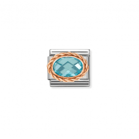 Nomination Classic Rose Gold Light Blue Charm 430603/006