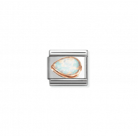 Nomination Classic Rose White Opal Left Teardrop Charm 430513/07