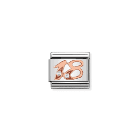 Nomination Classic Rose Gold Number 18 Charm 430315/18