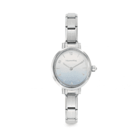 Nomination Time Oval Sunray Fade Pastel Blue Watch 076038 037