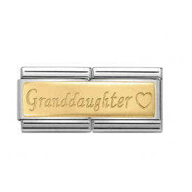 Nomination Double Gold Granddaughter Charm 030710/15