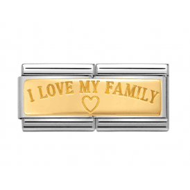 Nomination Classic Gold I Love My Family Double Charm 030710/03
