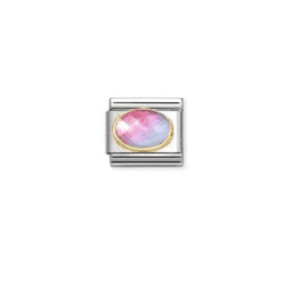 Nomination Family LTBlueRose Oval Face Charm 030612/035