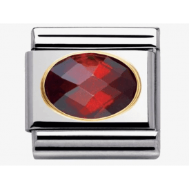 Nomination Oval Red Faceted Composable Charm 0306010/05