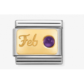 Nomination February Amethyst Composable Charm 030519/02