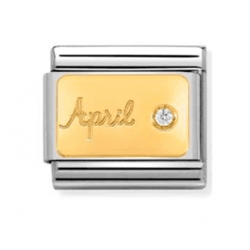 Nomination Classic Gold April Birthstone Charm 030519/04