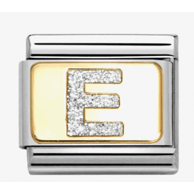 Nomination Letter E Glitter Composable Charm 030291/05