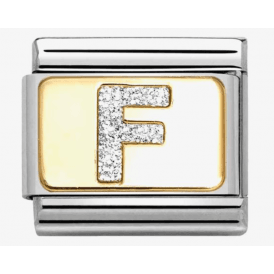 Nomination Letter F  Glitter Composable Charm 030291/06