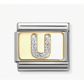 Nomination Letter U Glitter Composable Charm 030291/21