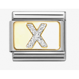 Nomination Letter X Glitter Composable Charm 030291/24