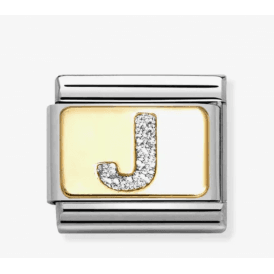 Nomination Family Letter J Glitter Composable Charm 030291/10