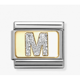 Nomination Letter M Glitter Composable Charm 030291/13