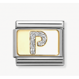 Nomination Letter P Glitter Composable Charm 030291/16