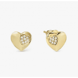 Nomination Petit Sparkle Gold Heart Stud Earrings 242304 006